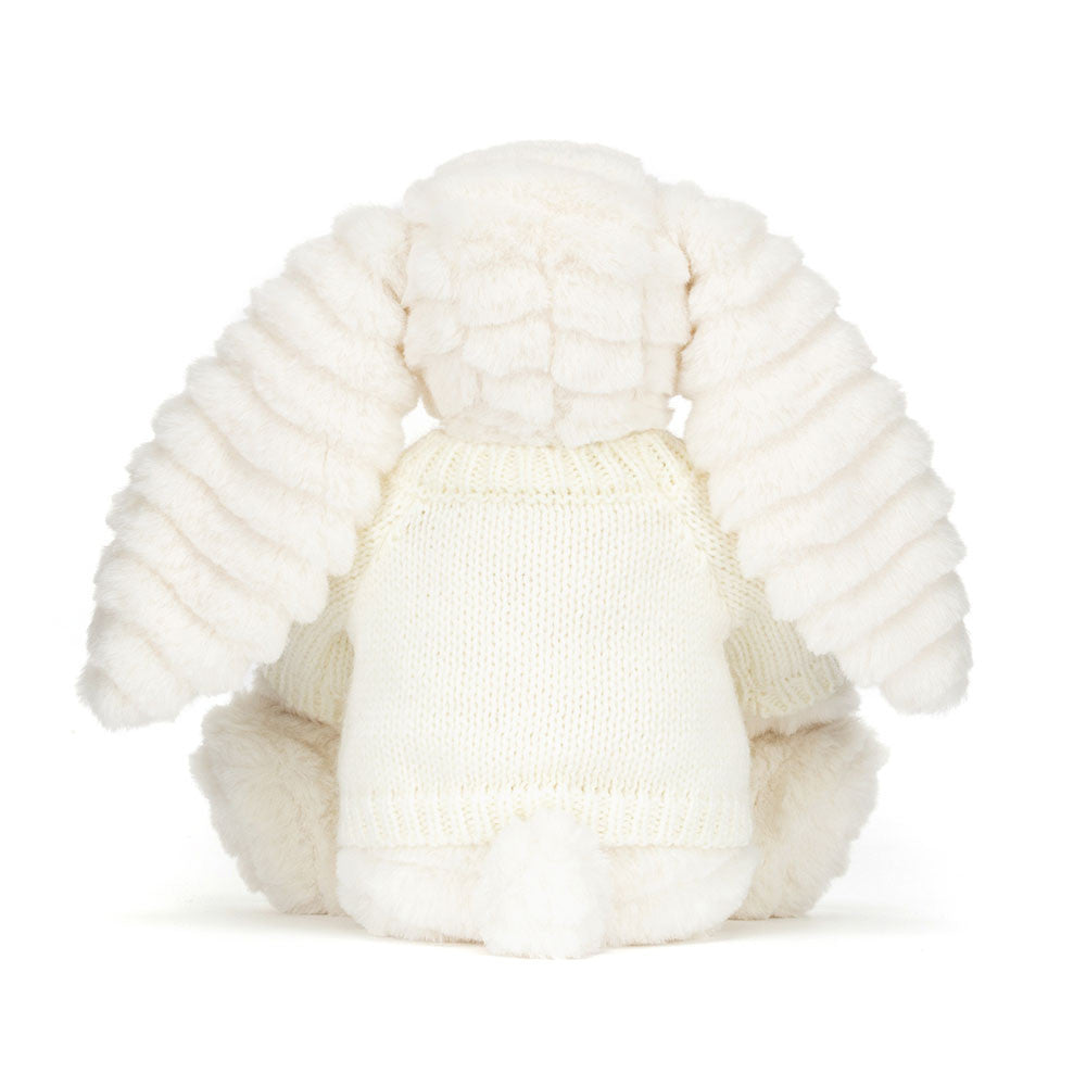 Jellycat Bashful Luxe Bunny Nimbus with Personalized Cream Jumper