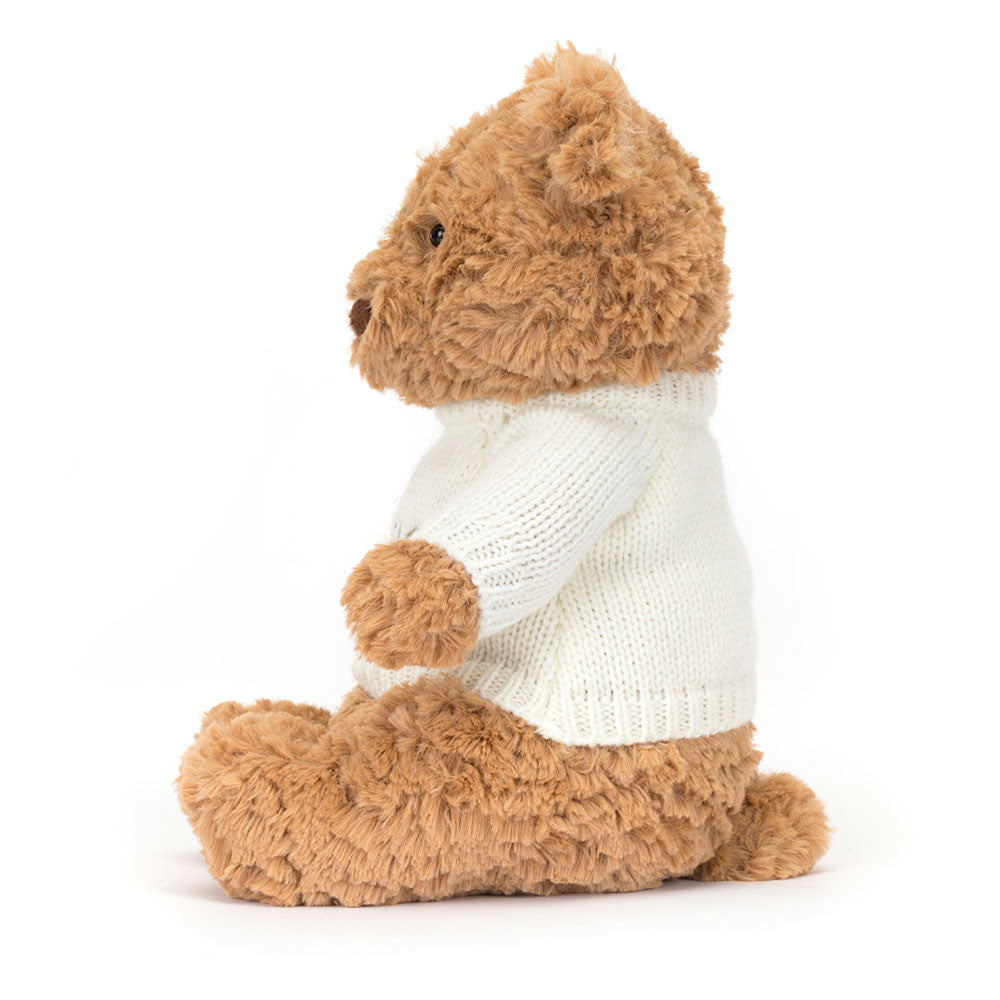 Jellycat Bartholomew Bear with Personalized Cream Jumper