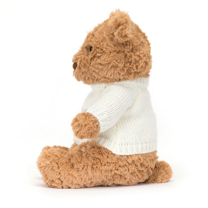 Jellycat Bartholomew Bear with Personalized Cream Jumper