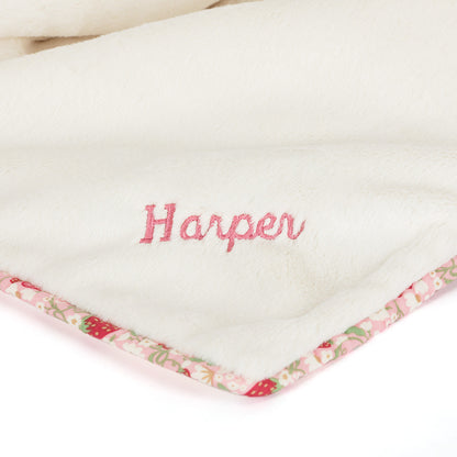 Jellycat Personalized Blossom Cream Bunny 'Berry' Blankie