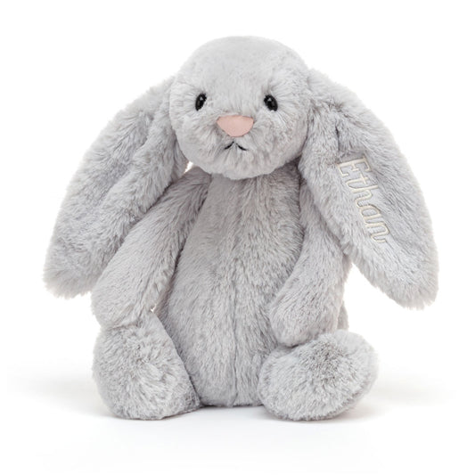 Jellycat Personalized Bashful Silver Bunny Medium