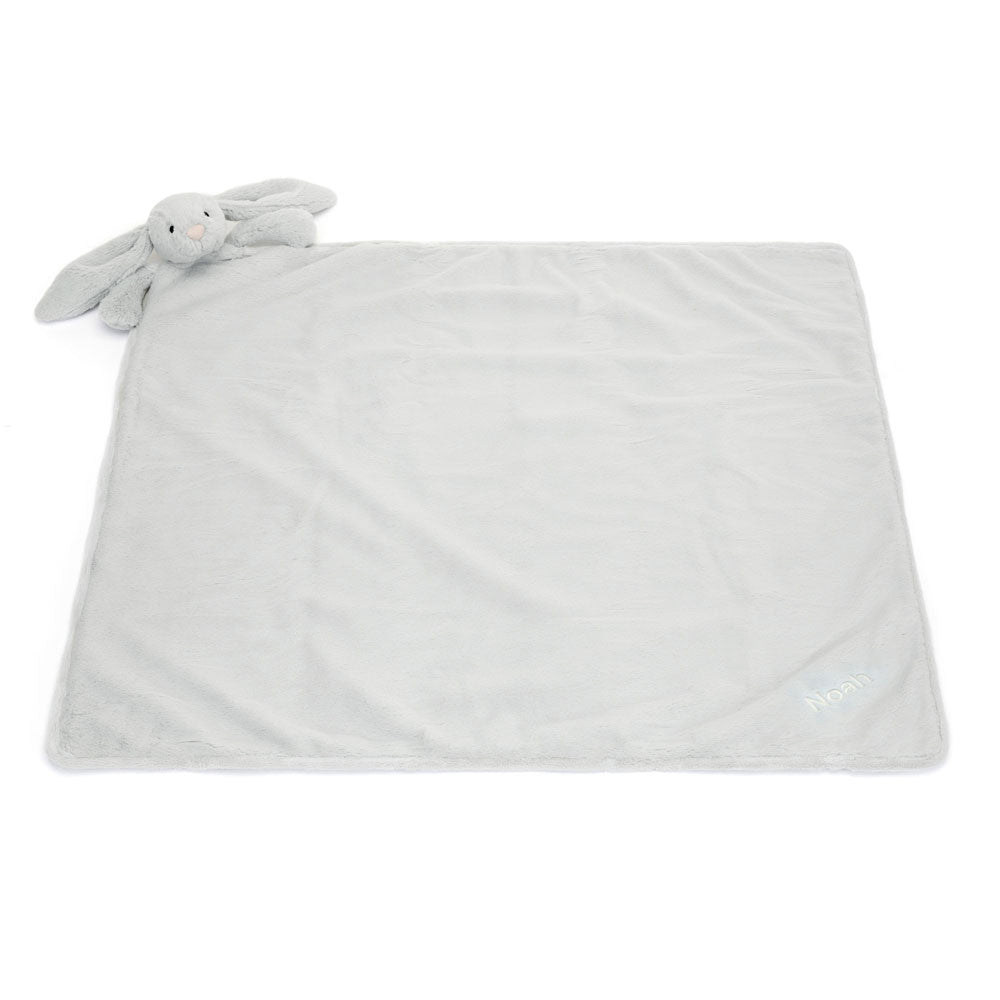 Jellycat Personalized Bashful Silver Bunny Blankie