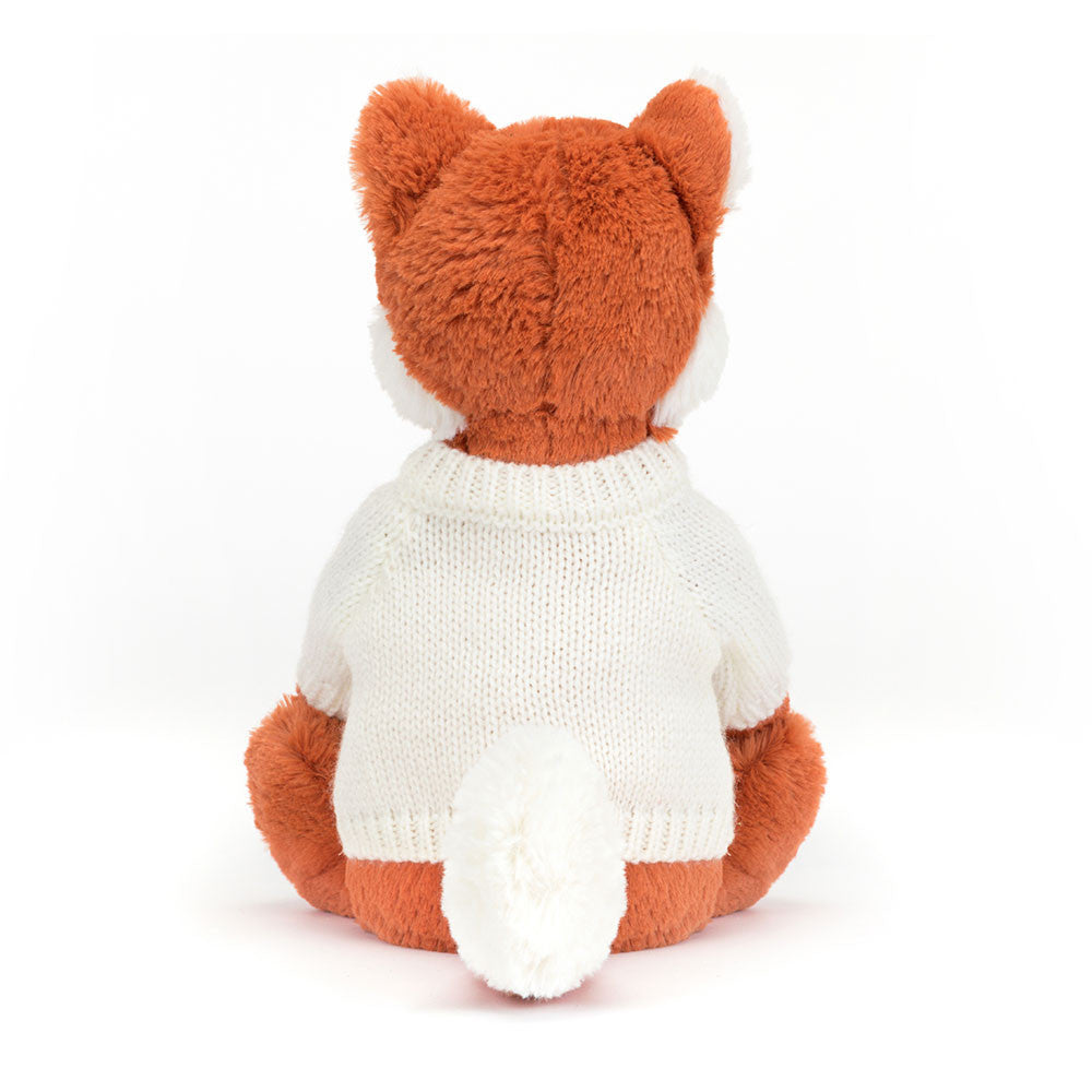 Jellycat Bashful Fox Cub with Personalized Cream Jumper