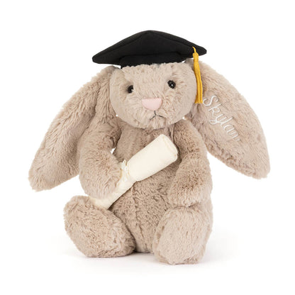 Jellycat Personalized Bashful Bunny Graduation Outfit