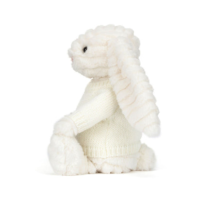 Jellycat Bashful Luxe Bunny Nimbus with Personalized Cream Jumper