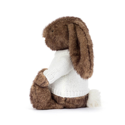 Jellycat Hoppleston Luxe Bunny with Personalized Cream Jumper