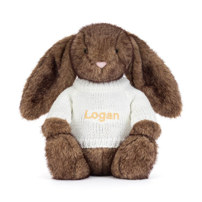 Jellycat Hoppleston Luxe Bunny with Personalized Cream Jumper