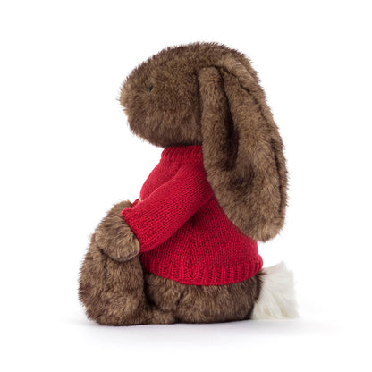 Jellycat Hoppleston Luxe Bunny with Personalized Red Jumper