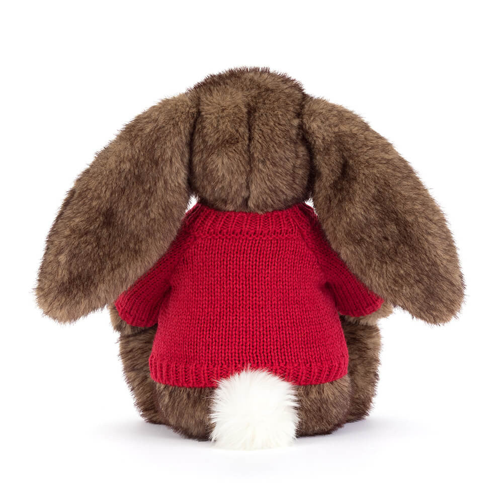 Jellycat Hoppleston Luxe Bunny with Personalized Red Jumper