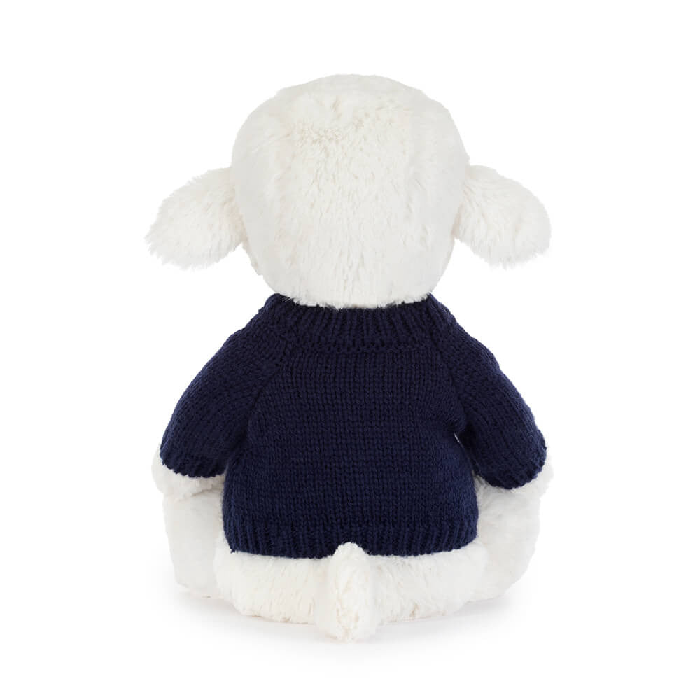 Jellycat Skipson Lamb with Personalized Navy Jumper