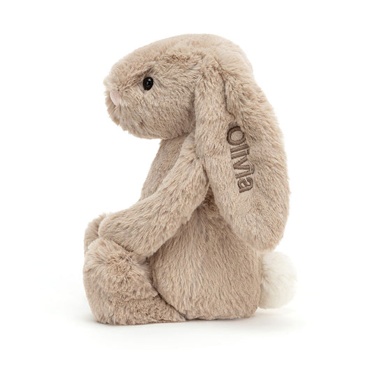Jellycat Personalized Bashful Beige Bunny Medium