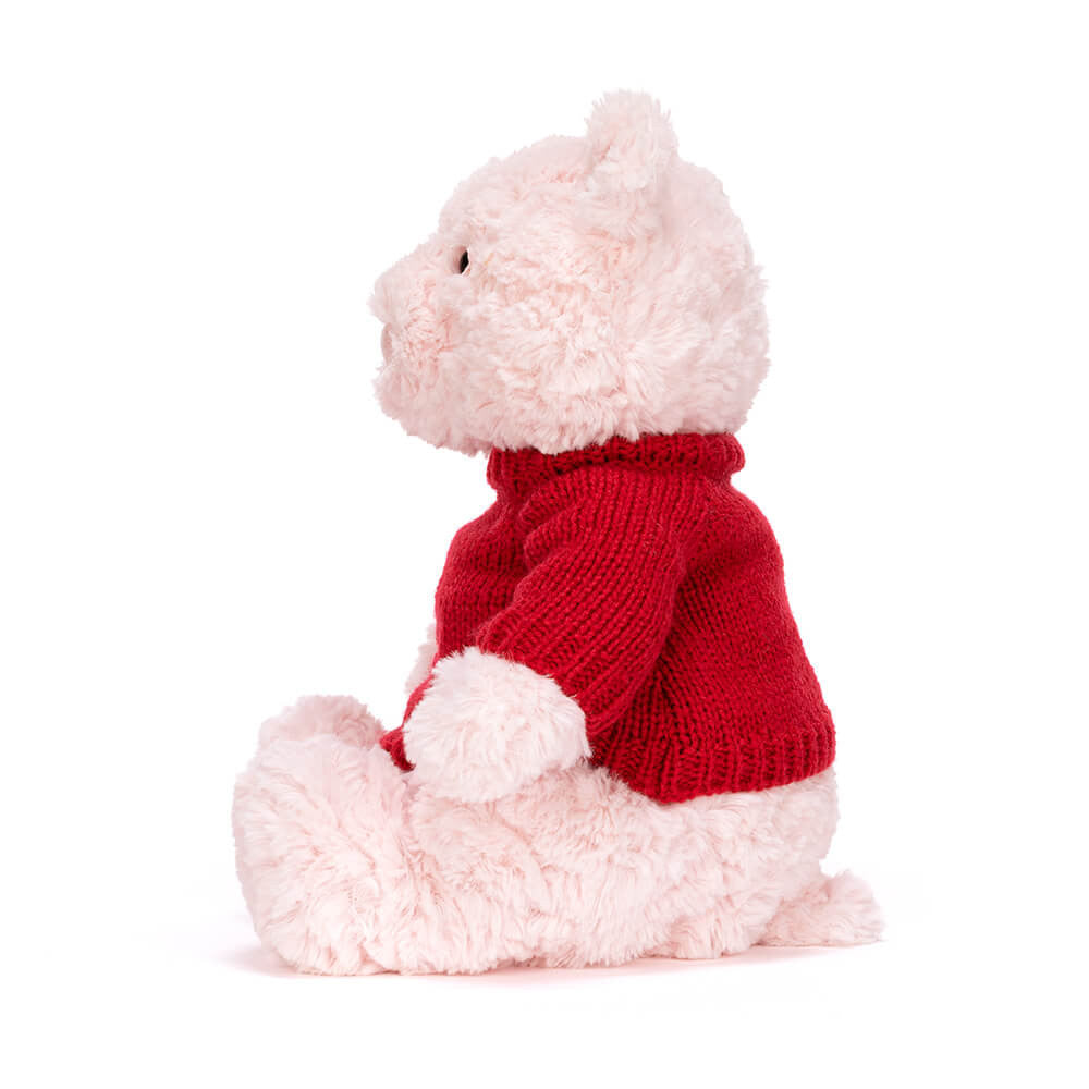 Jellycat Leola Bear with Personalized Red Jumper