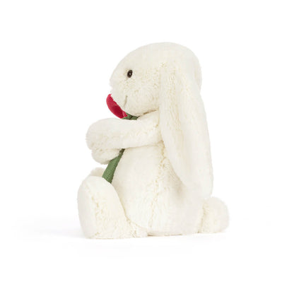 Jellycat Cream Bunny with Rose