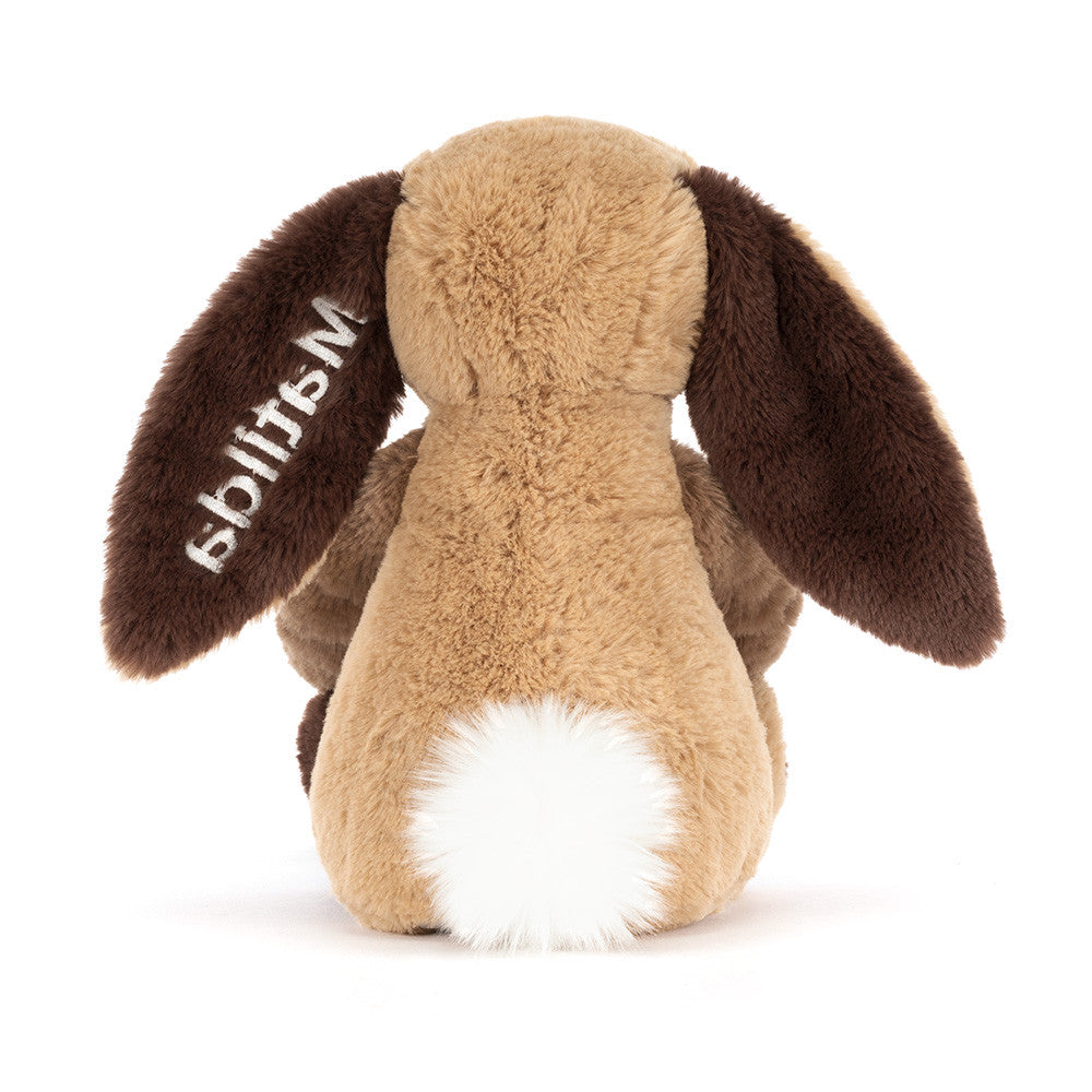 Jellycat Personalized Bashful Patchwork Brown Bunny Original
