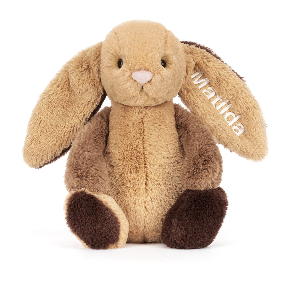 Jellycat Personalized Bashful Patchwork Brown Bunny Original