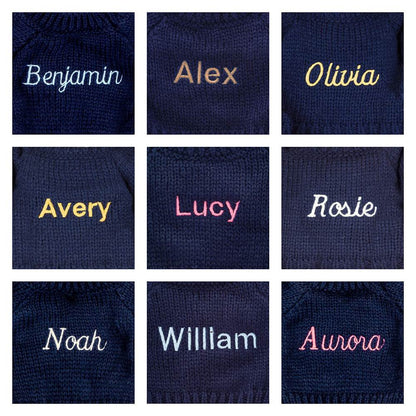 Jellycat Bashful Luxe Bunny Rosa with Personalized Navy Jumper