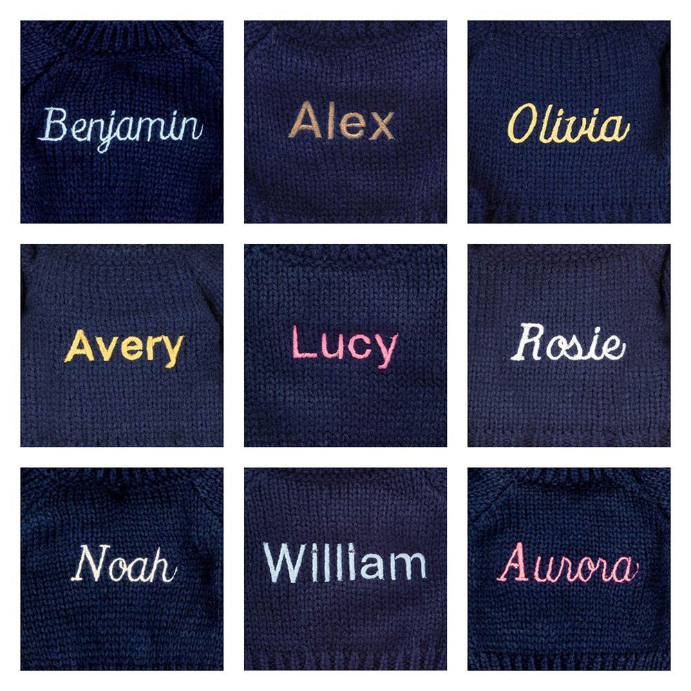 Jellycat Bashful Luxe Bunny Luna with Personalized Navy Jumper