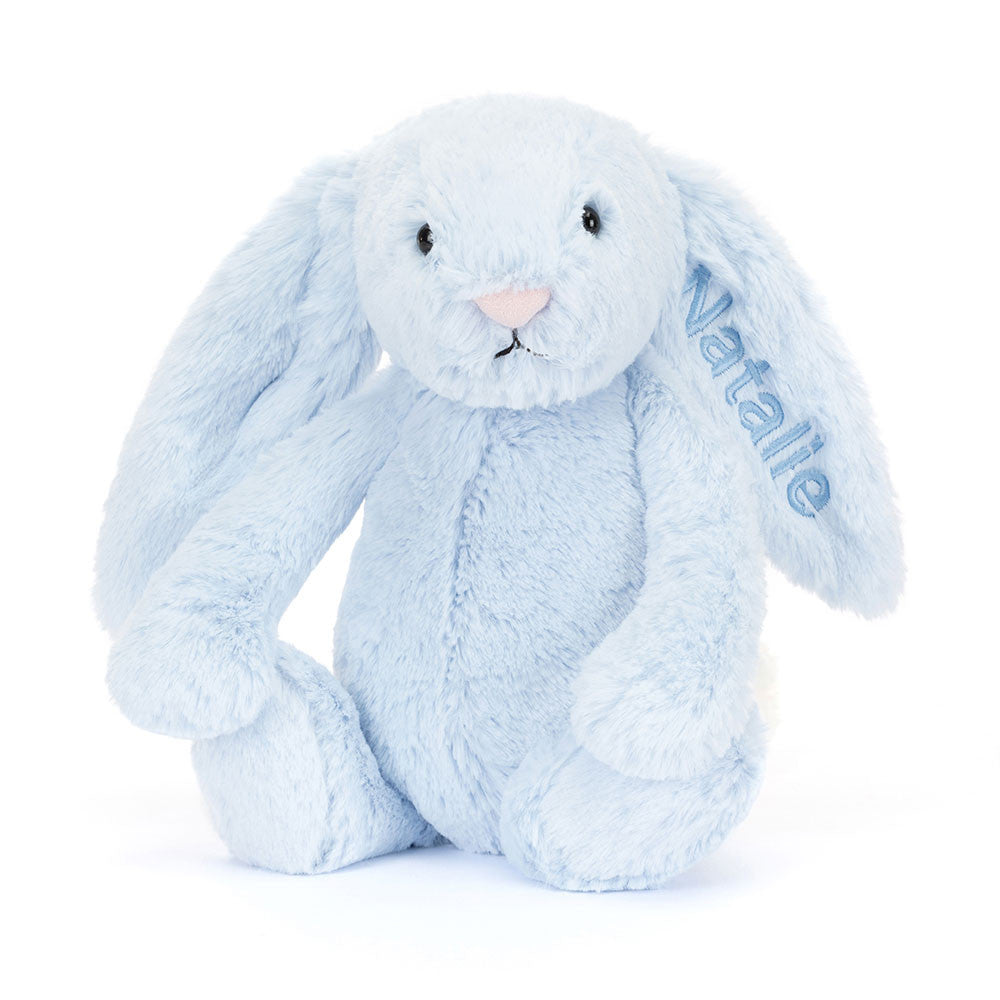 Jellycat Personalized Bashful Blue Bunny Medium