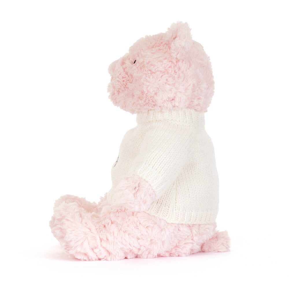 Jellycat Leola Bear with Personalized Cream Jumper