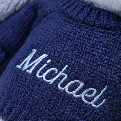 Jellycat Puddlesea Bunny with Personalized Navy Jumper