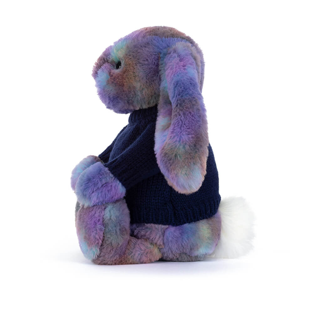 Jellycat Zodihop Luxe Bunny with Personalized Navy Jumper