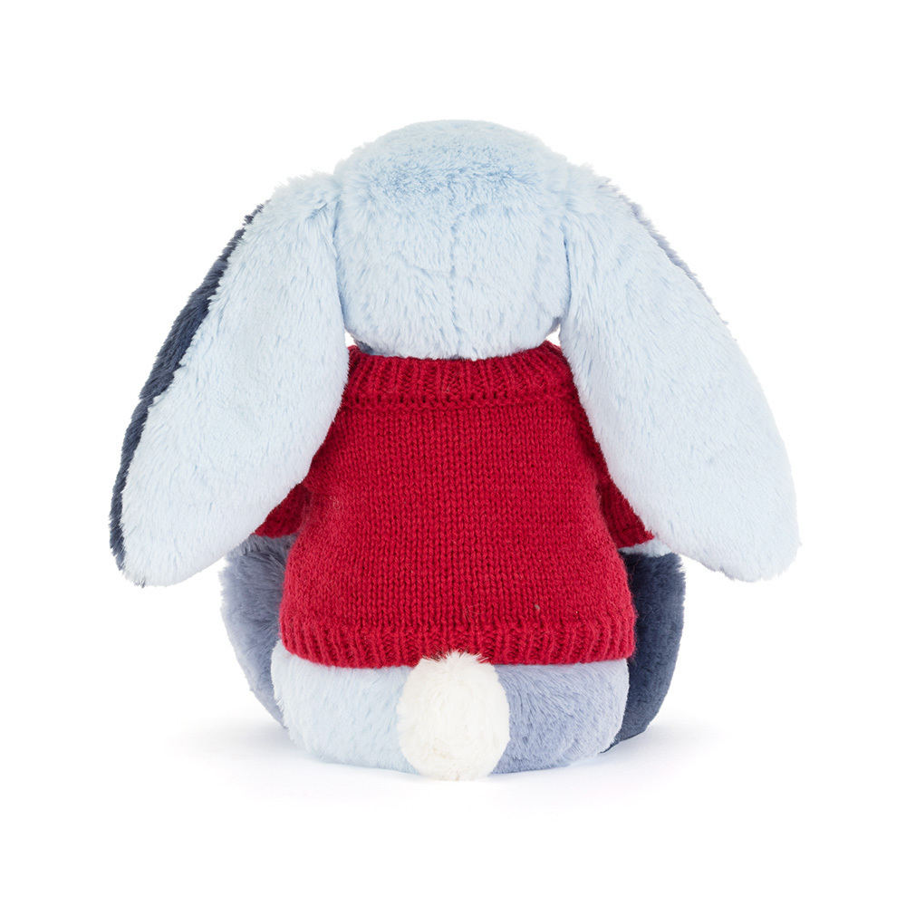 Jellycat Puddlesea Bunny with Personalized Red Jumper