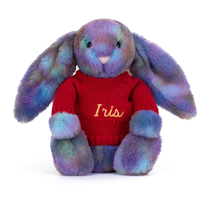 Jellycat Zodihop Luxe Bunny with Personalized Red Jumper