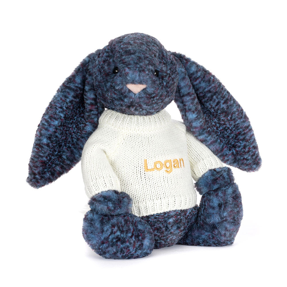 Jellycat Hopscone Luxe Bunny with Personalized Cream Jumper