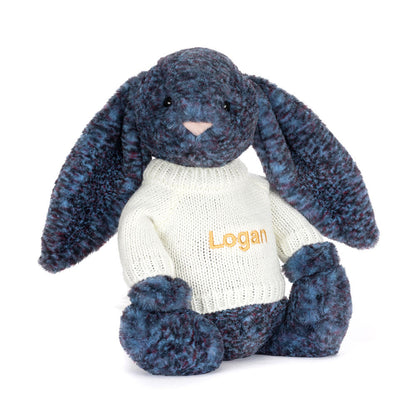 Jellycat Hopscone Luxe Bunny with Personalized Cream Jumper