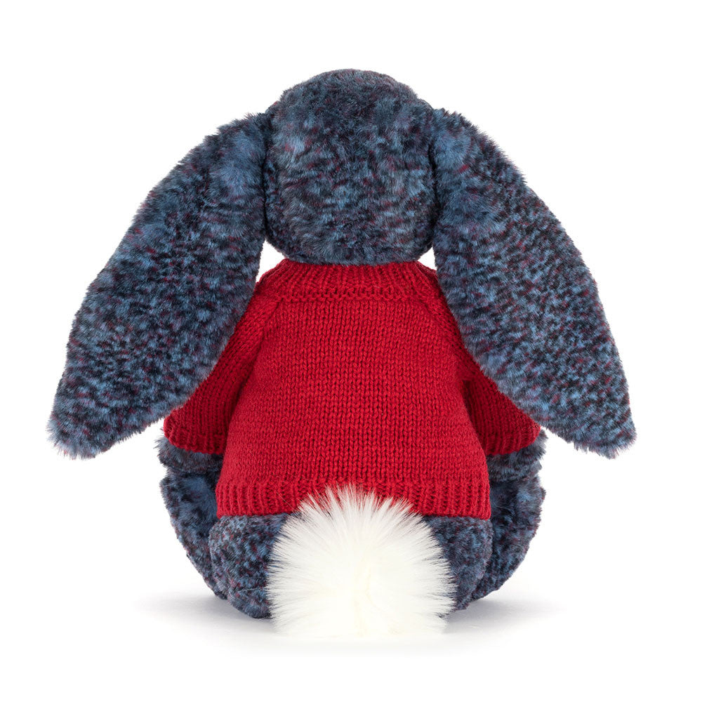 Jellycat Hopscone Luxe Bunny with Personalized Red Jumper