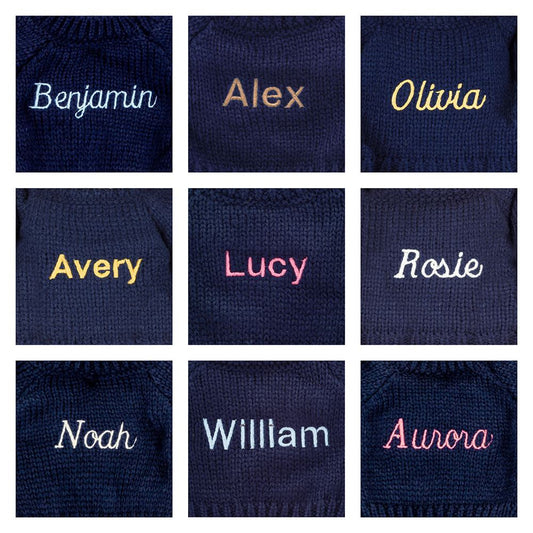 Jellycat Blossom Silver Bunny 'Bloom' with Personalized Navy Jumper