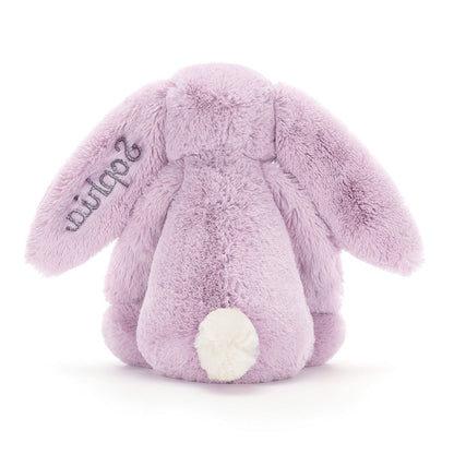 Jellycat Personalized Bashful Lilac Bunny Medium